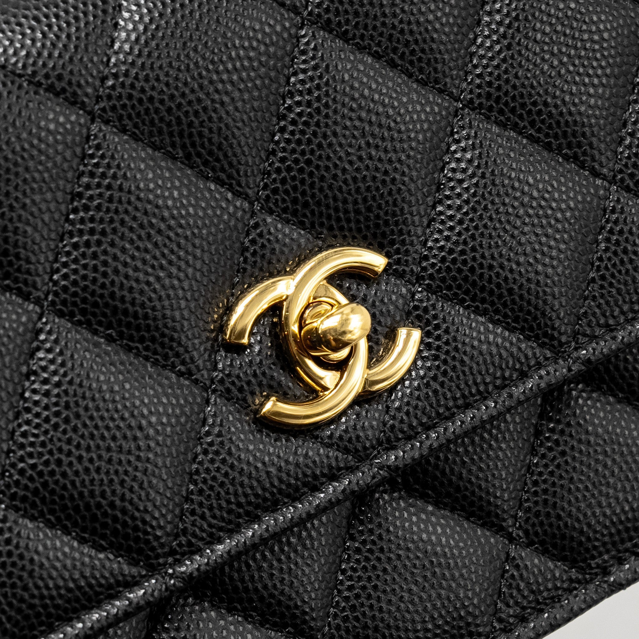 Chanel 23s Wallet On Chain with Bag Charm Caviar Black (Microchip)