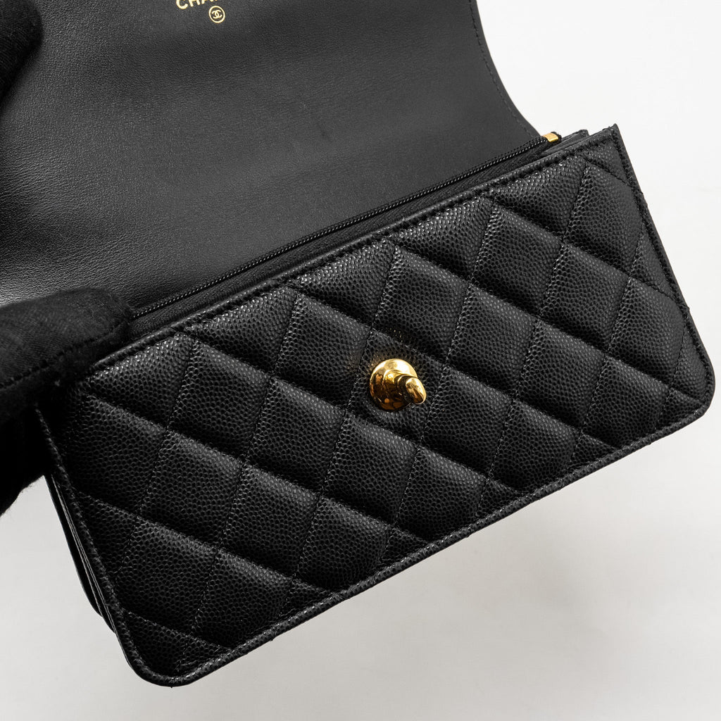 Chanel 23s Wallet On Chain with Bag Charm Caviar Black (Microchip)