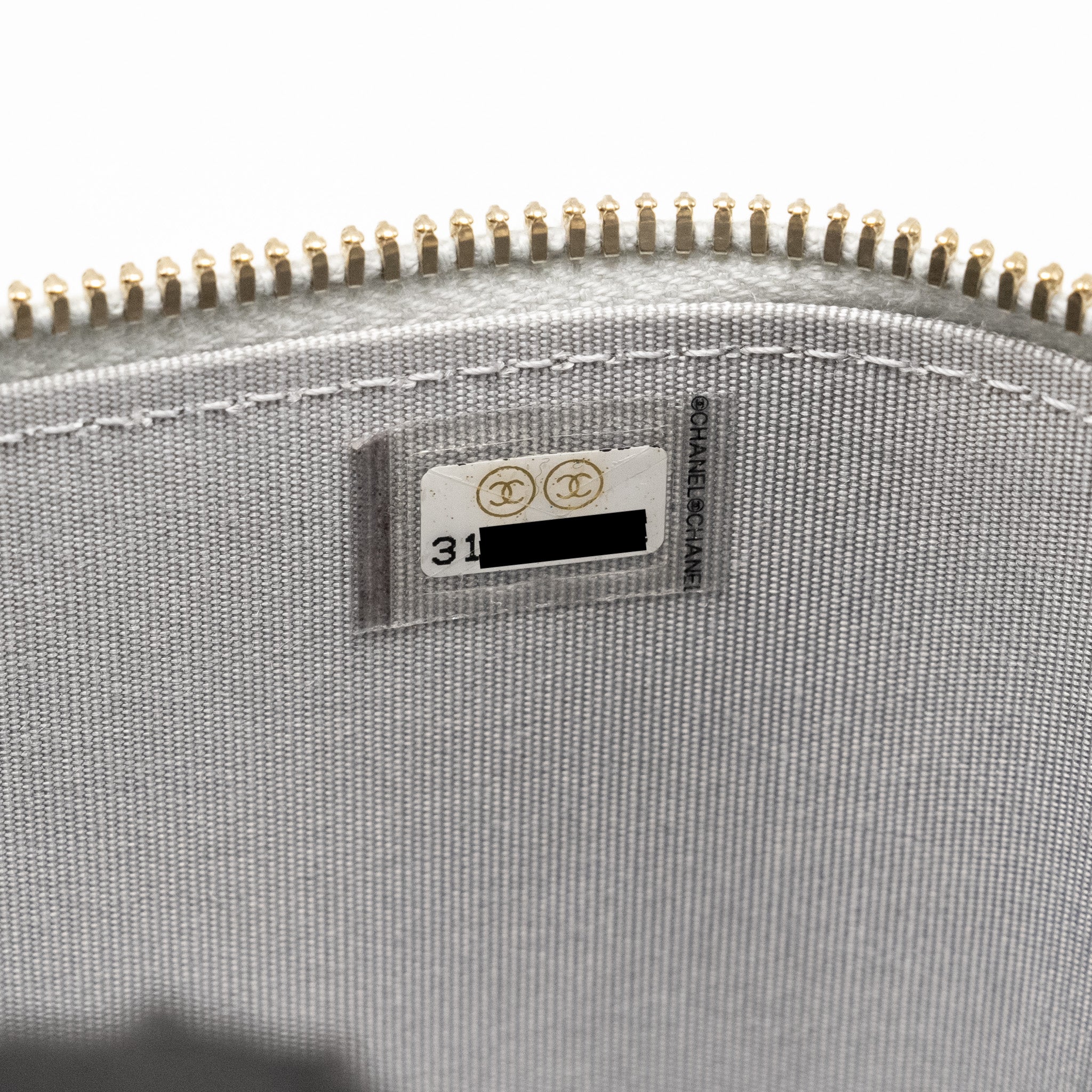 Chanel Top Handle Mini Vanity Case Lambskin Light Grey