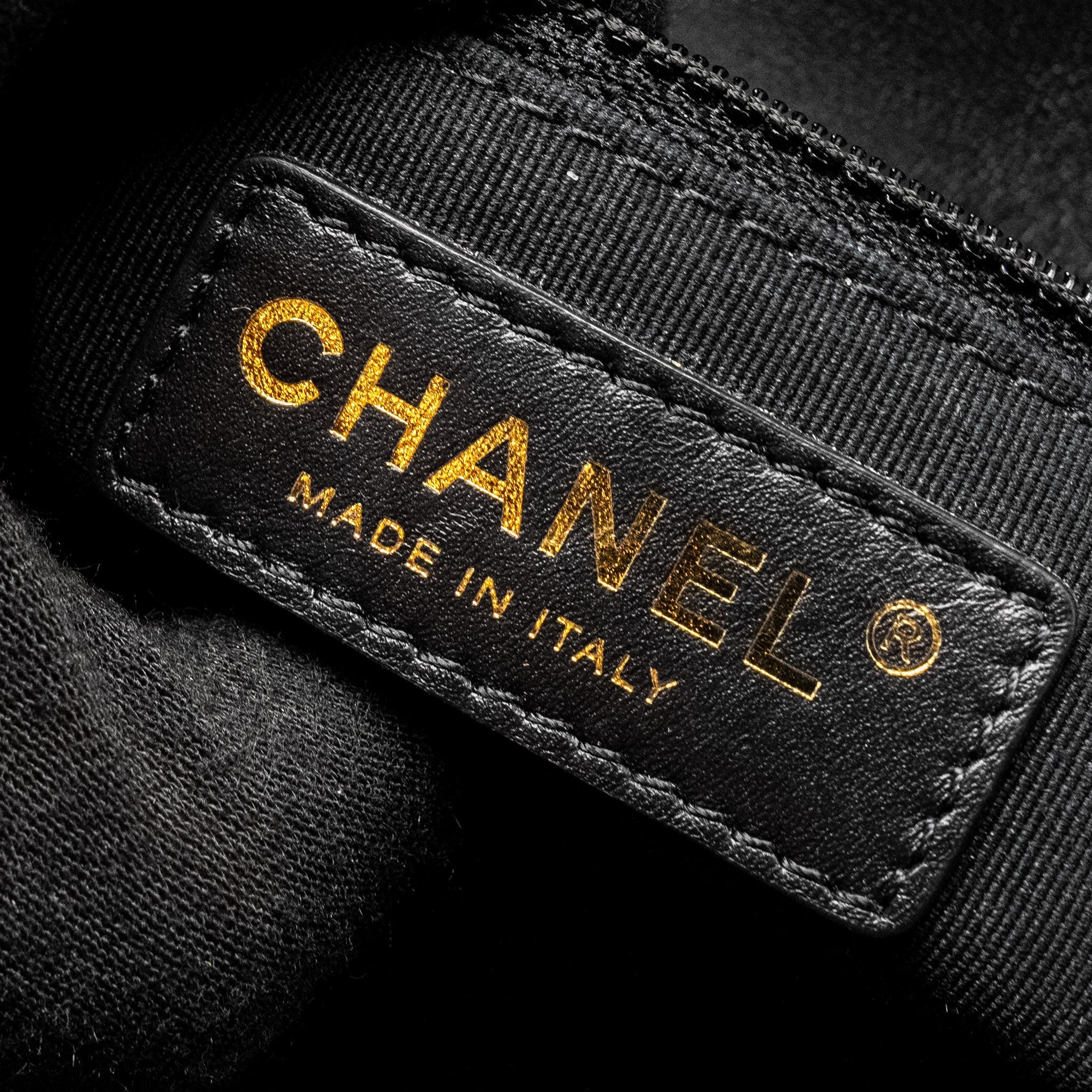 Chanel Mini Coco CC Logo Quilted Flap Bag Lambskin Black  (Microchip)
