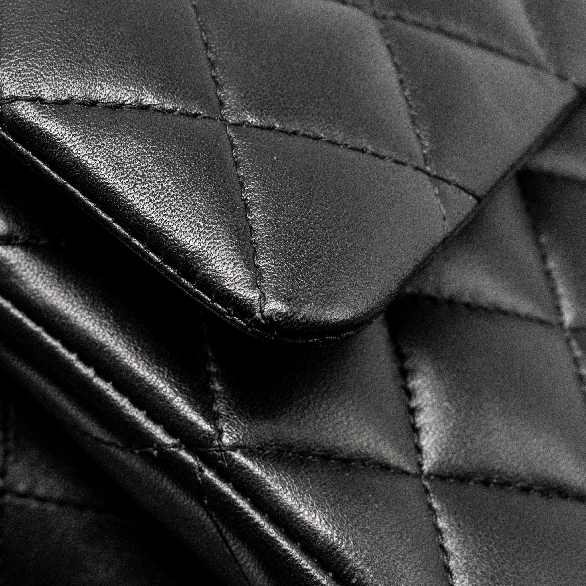 Chanel  Medium Classic Double  Flap Bag Lambskin Black
