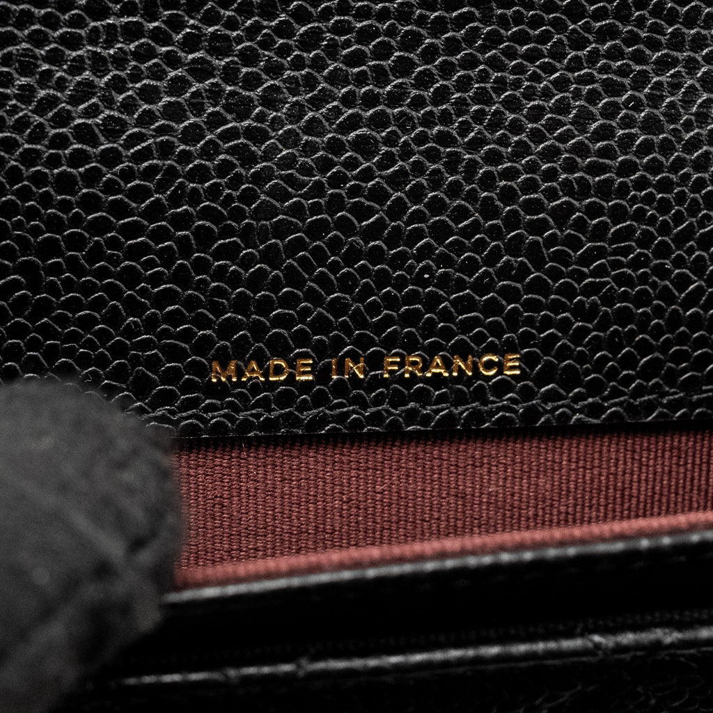 Chanel Classic Flap Card Holder CAVIAR BLACK  (Microchip)