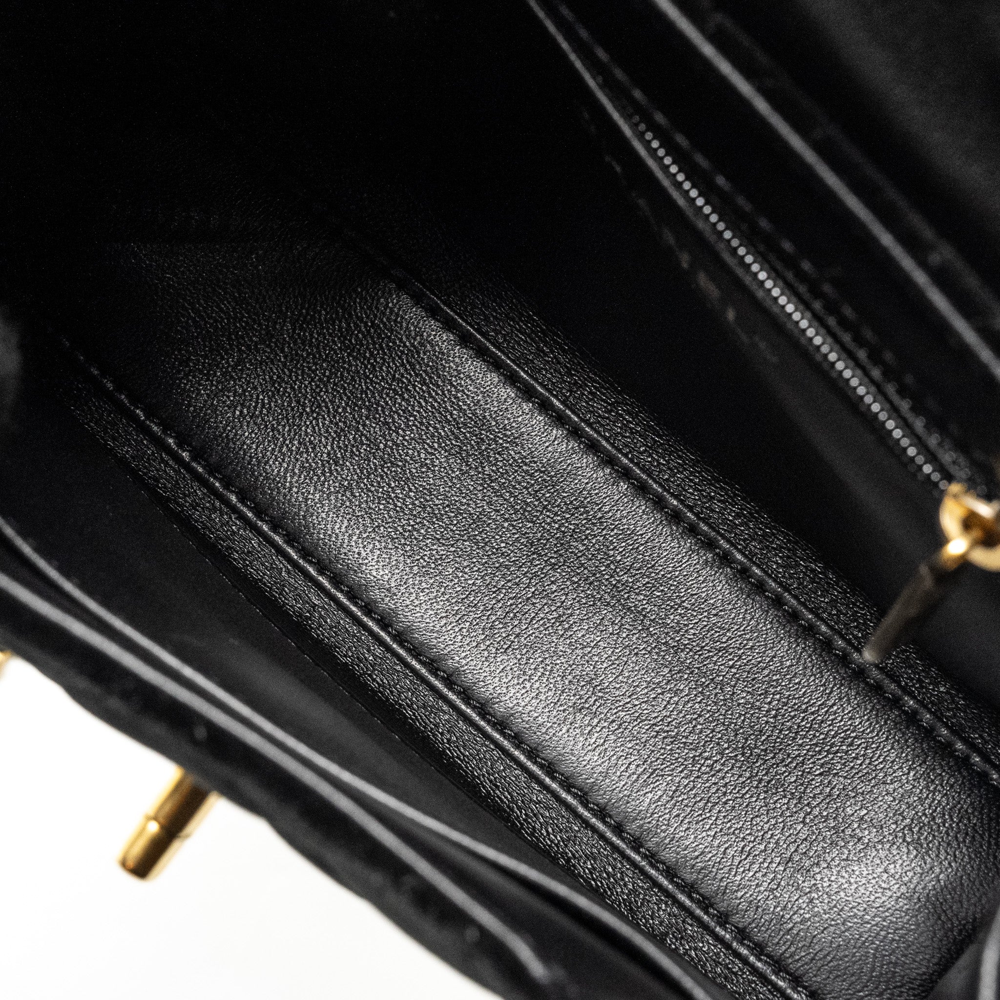Chanel 24a Mini Shopping Tote/Mini Kelly Velvet Black  (microchip)