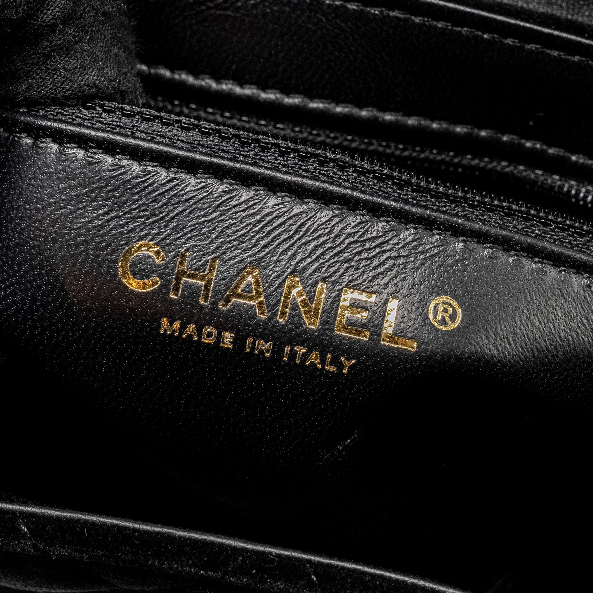Chanel 24a Mini Shopping Tote/Mini Kelly Velvet Black  (microchip)