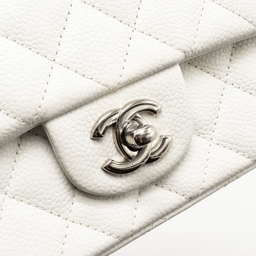Chanel mini Rectangular Bag Flap Bag Caviar White