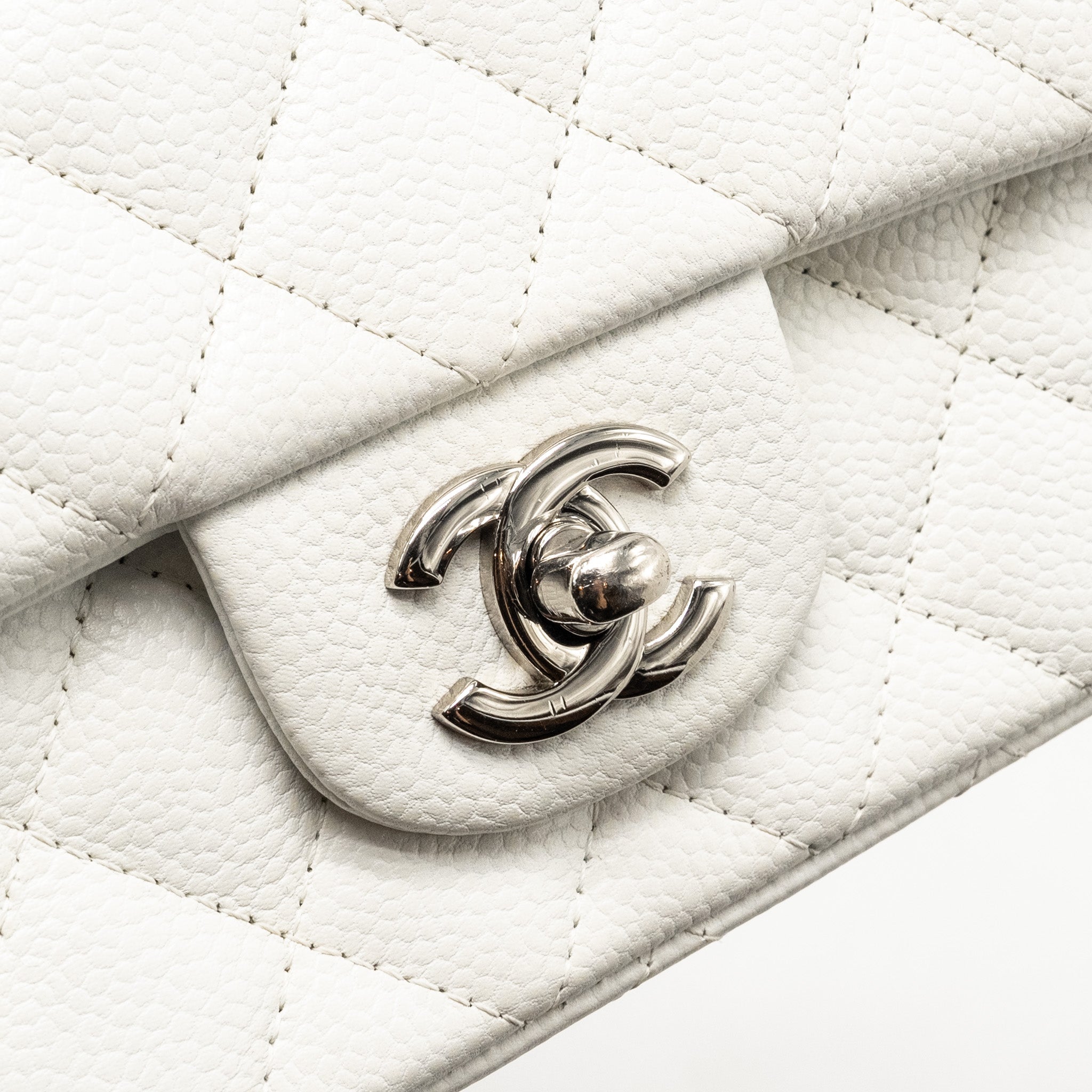Chanel mini Rectangular Bag Flap Bag Caviar White