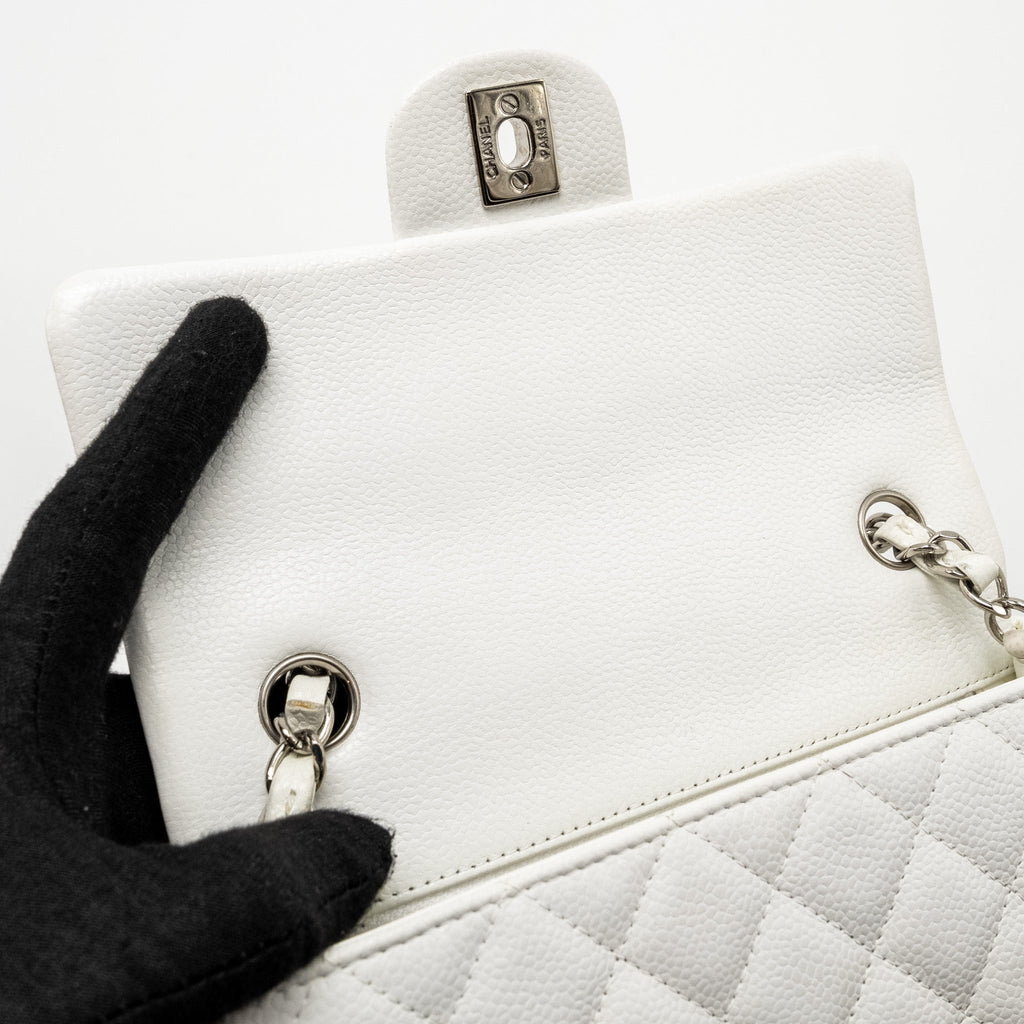Chanel mini Rectangular Bag Flap Bag Caviar White