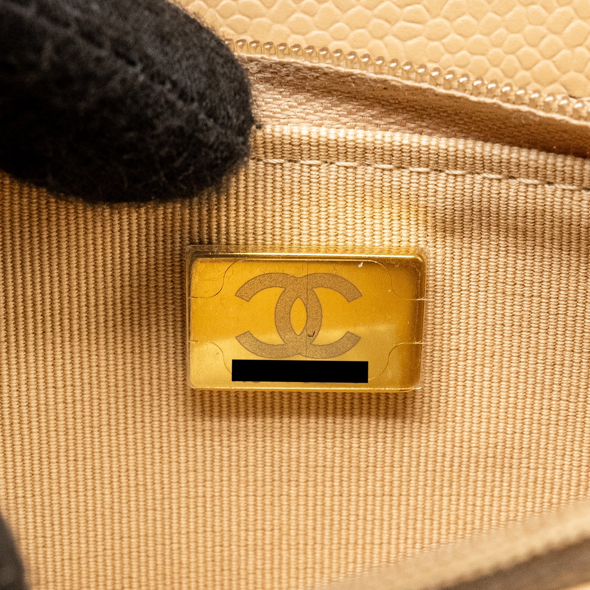 Chanel Classic Wallet on Chain Caviar Beige  (Microchip)
