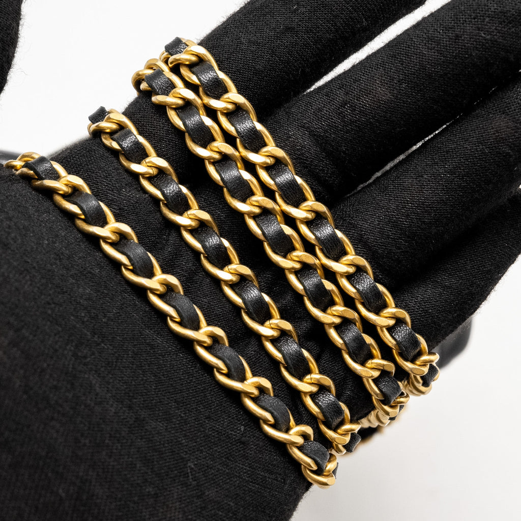 Chanel Top Handle Long Vanity Case Lambskin Black