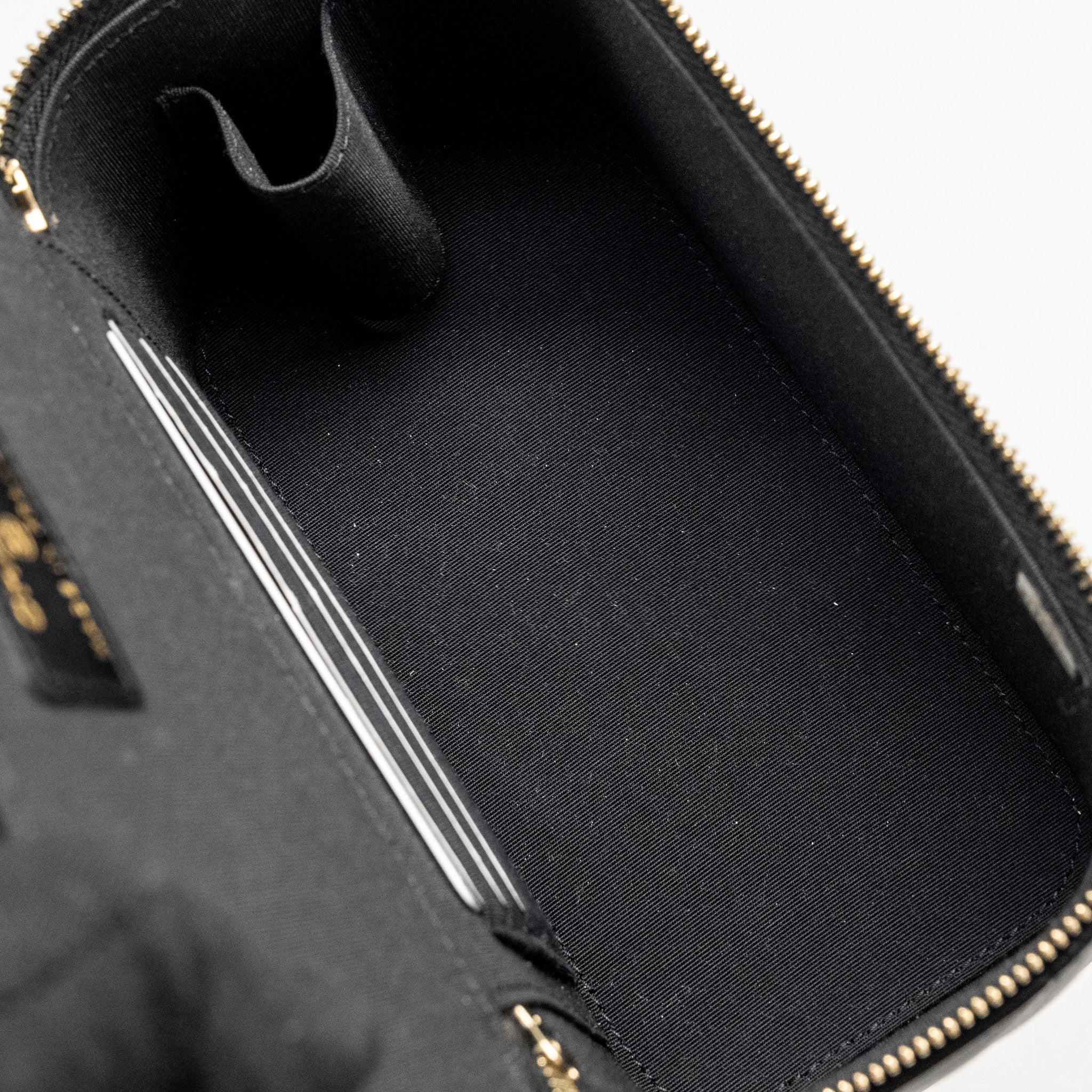 Chanel Top Handle Long Vanity Case Lambskin Black