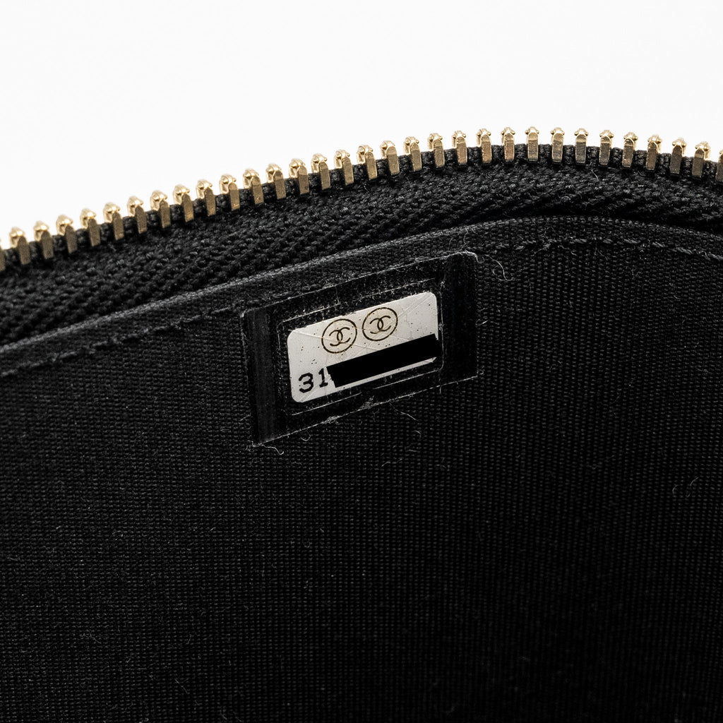 Chanel Top Handle Long Vanity Case Lambskin Black