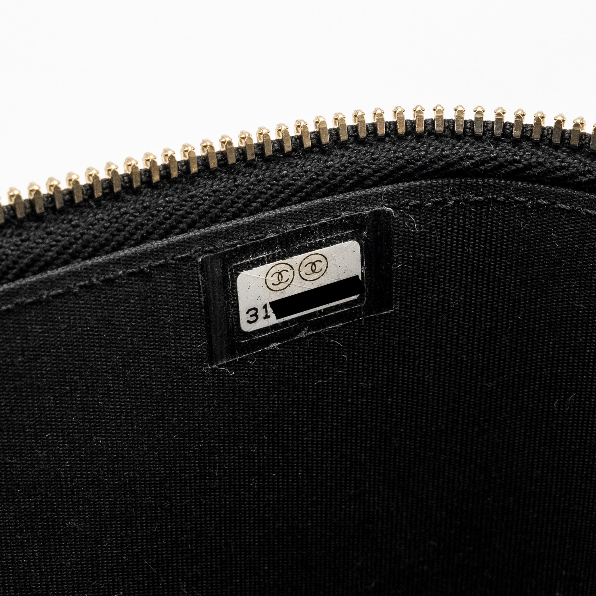 Chanel Top Handle Long Vanity Case Lambskin Black