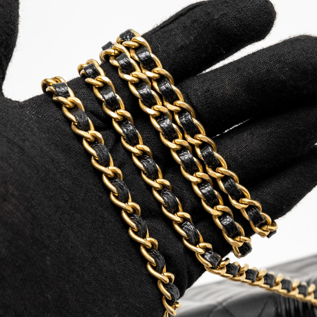 Chanel Boy Wallet On Chain Caviar Black