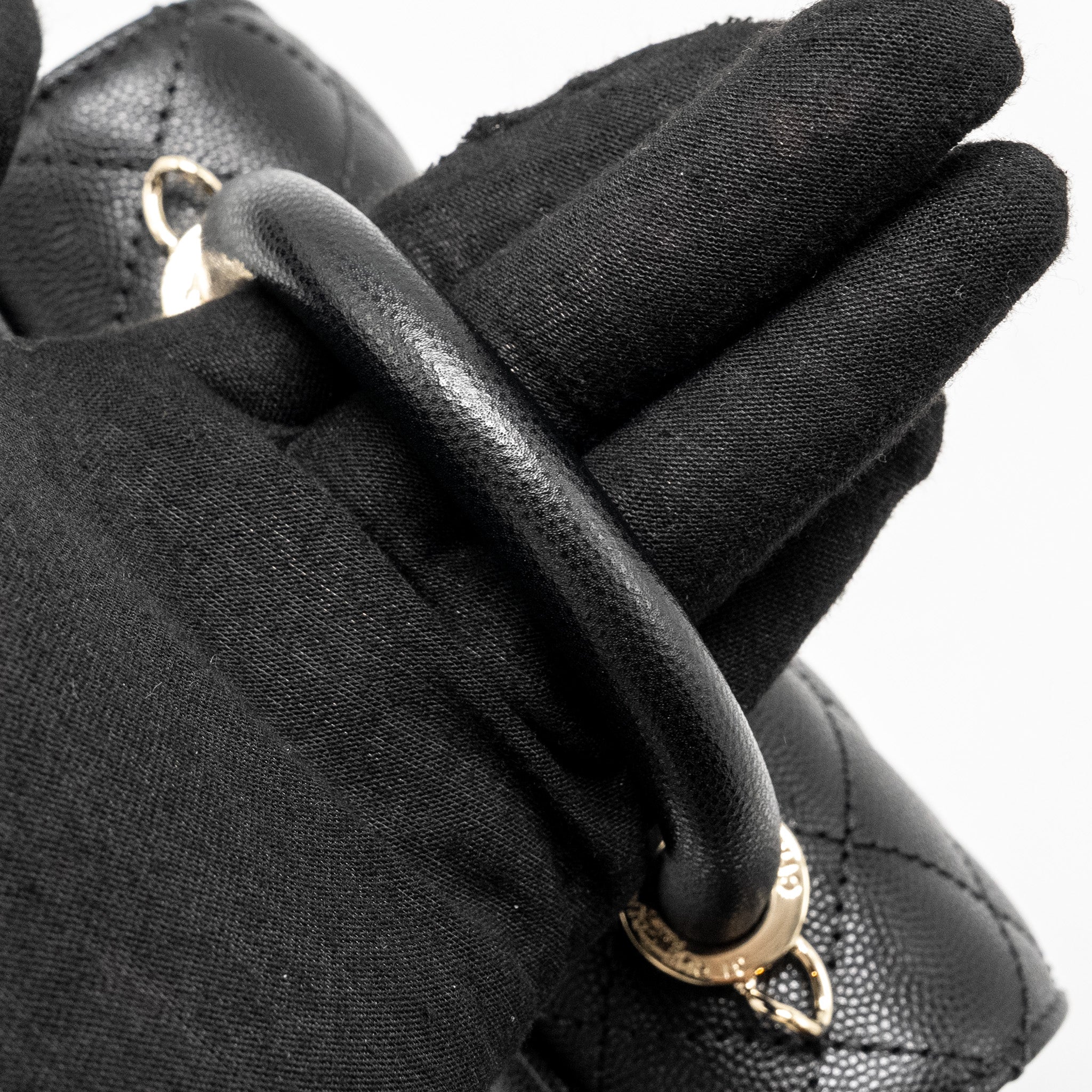 Chanel Mini Coco Handle Caviar Black L (Microchip)