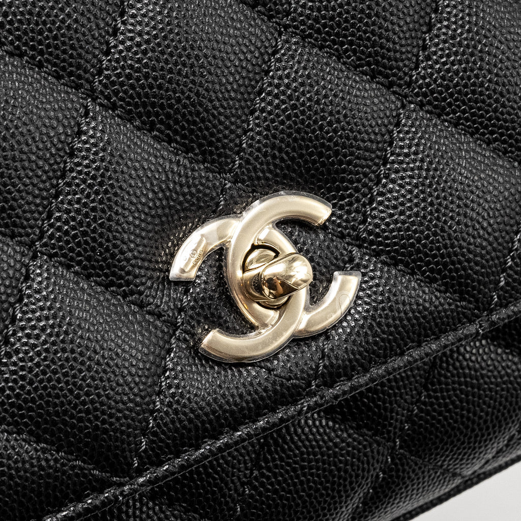 Chanel Mini Coco Handle Caviar Black L (Microchip)