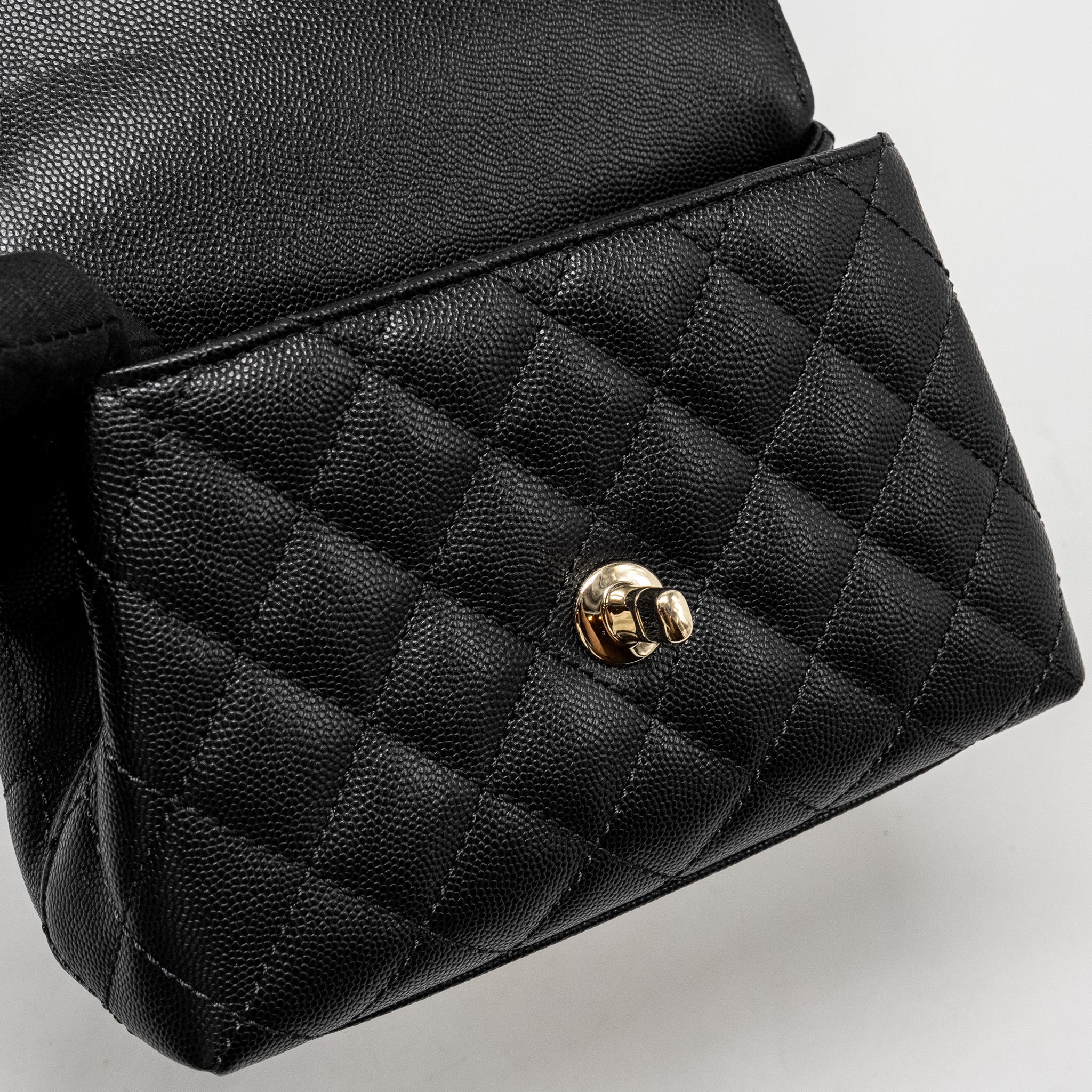 Chanel Mini Coco Handle Caviar Black L (Microchip)