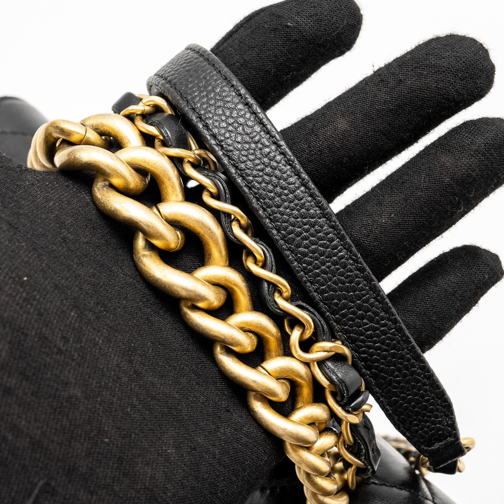 Chanel Quilted Flap Bag Calfskin/Caviar Black