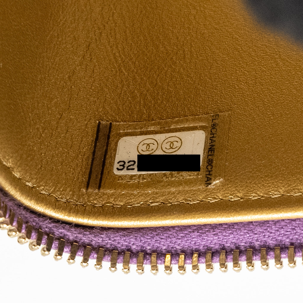 CHANEL Pearl Crush Mini Vanity With Chain Lambskin Purple