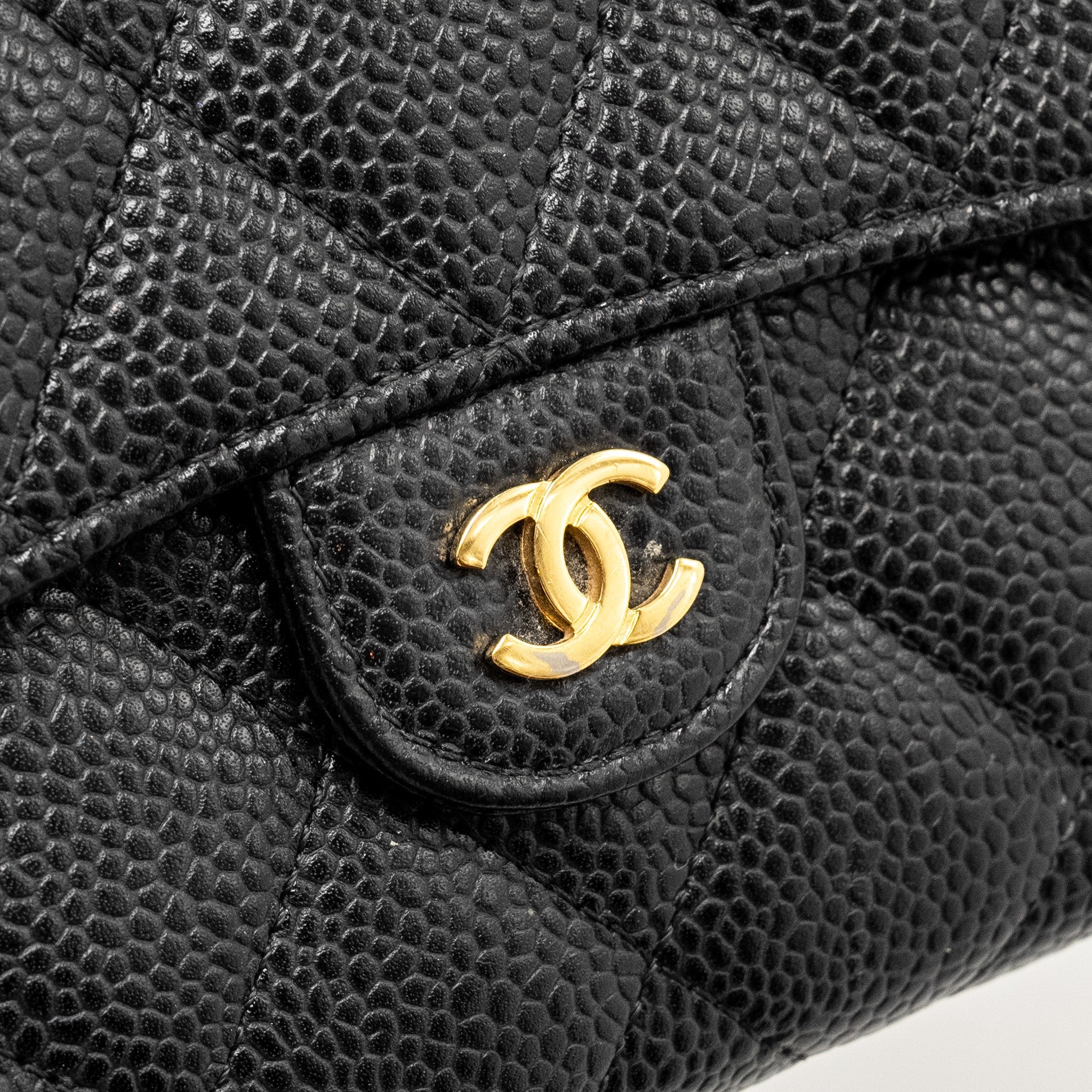 Chanel Classic Flap Long Wallet Caviar Black