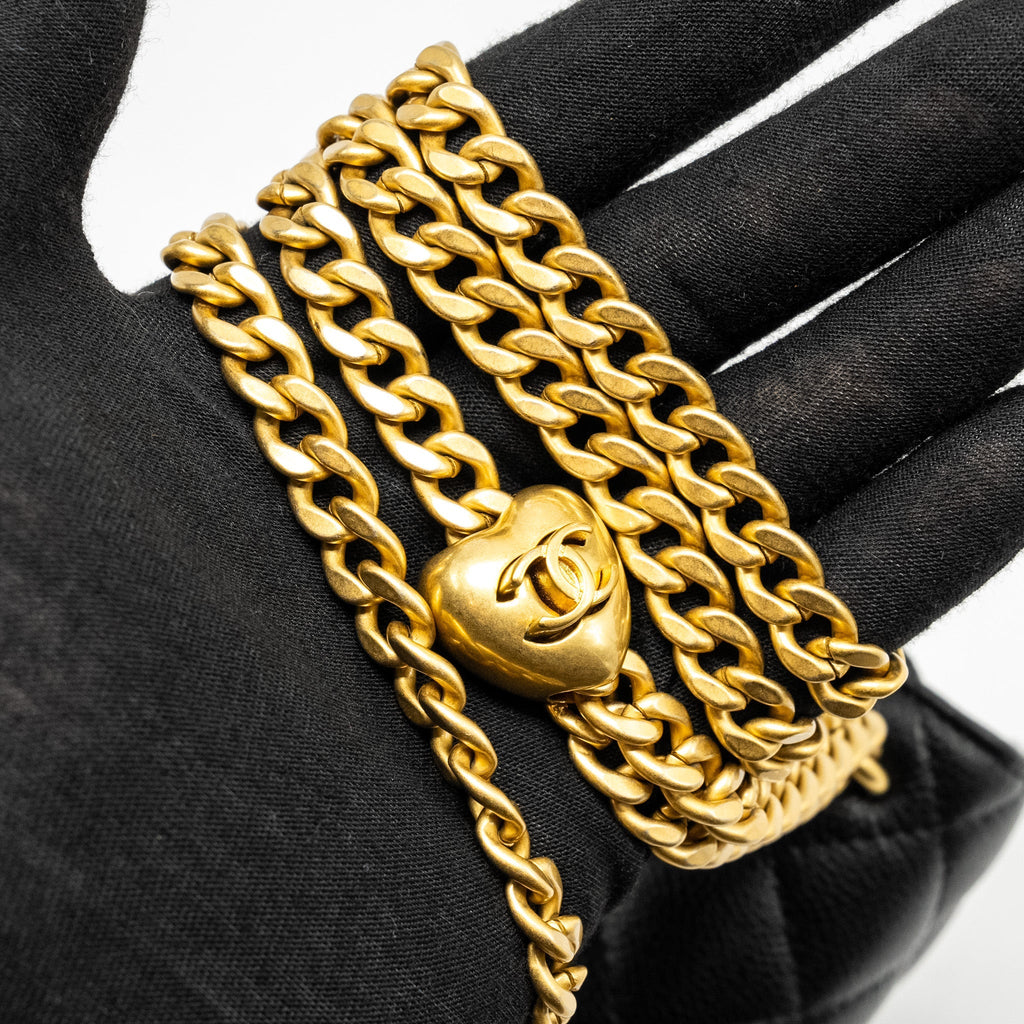 Chanel coco love mini flap wallet with chain caviar black  (Microchip)