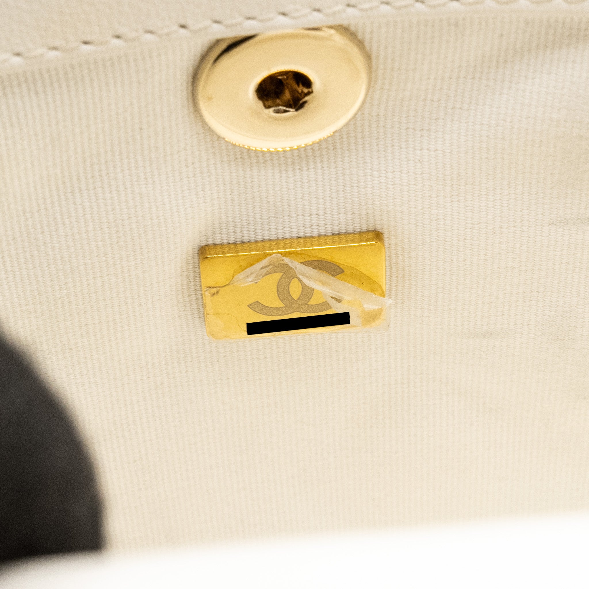 CHANEL Seasonal Square Flap Bag With Chain Patent White L (Microchip)