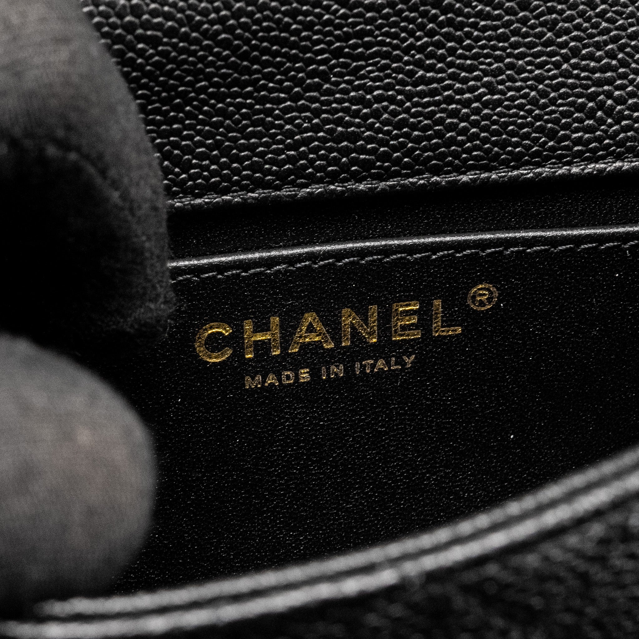 Chanel Coco Love Mini Flap Bag with Adjustable Chain Caviar Black  (Microchip)