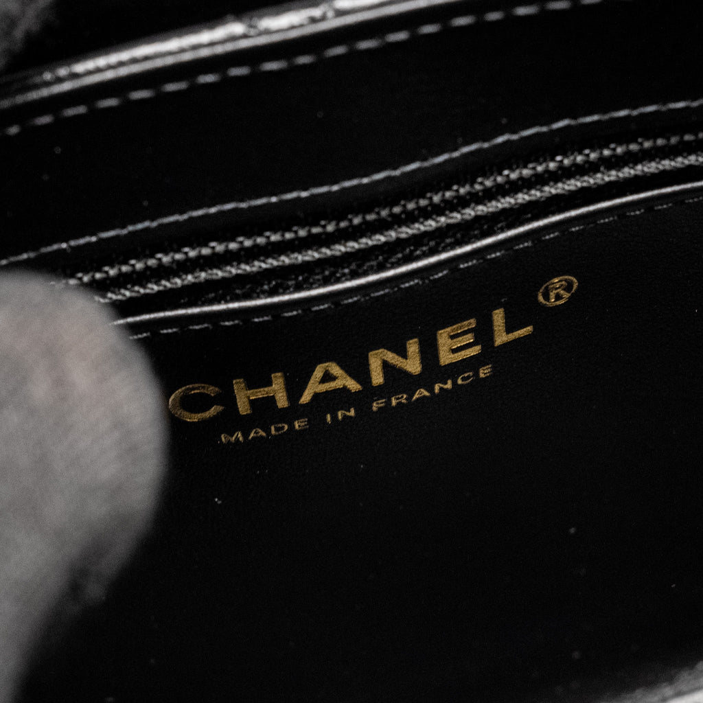 Chanel Mini Kelly Shopping TOTE Bag Calfskin Black  (Microchip)