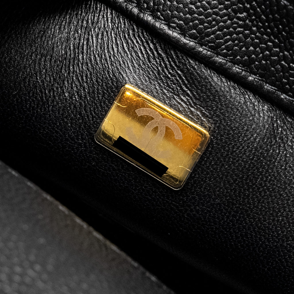 Chanel Coco Love Flap Bag with Adjustable Chain Caviar Black  (Microchip)
