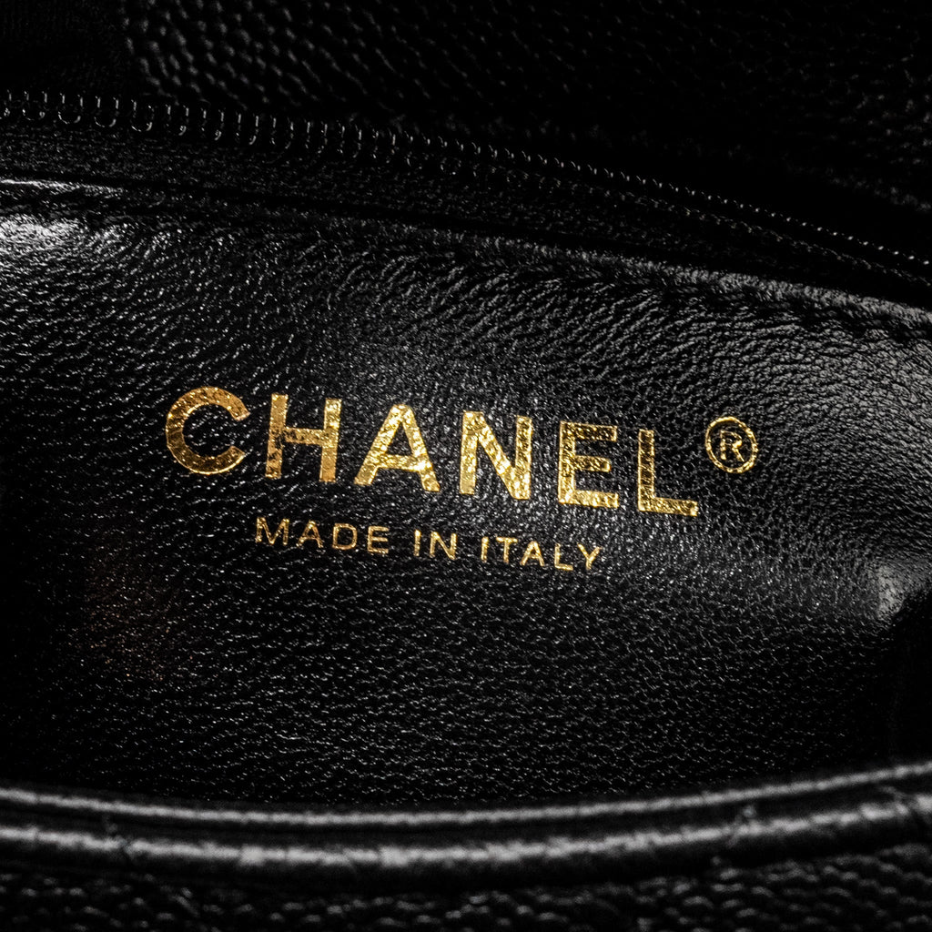 Chanel Coco Love Flap Bag with Adjustable Chain Caviar Black  (Microchip)