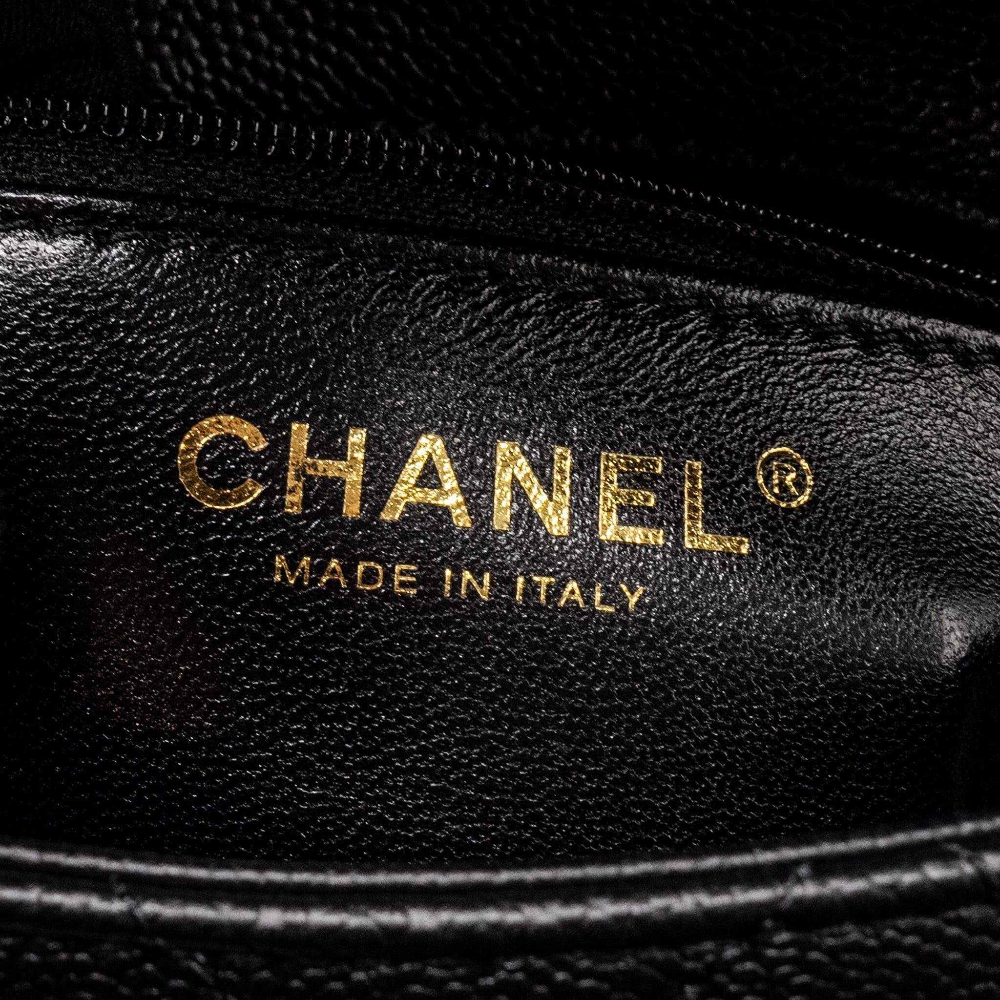 Chanel Coco Love Flap Bag with Adjustable Chain Caviar Black  (Microchip)