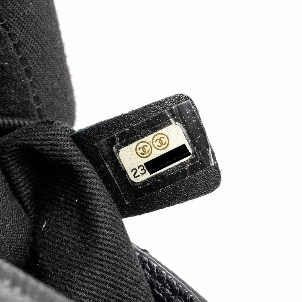 Chanel Large Top Handle Flap Bag Grained Calfskin Black