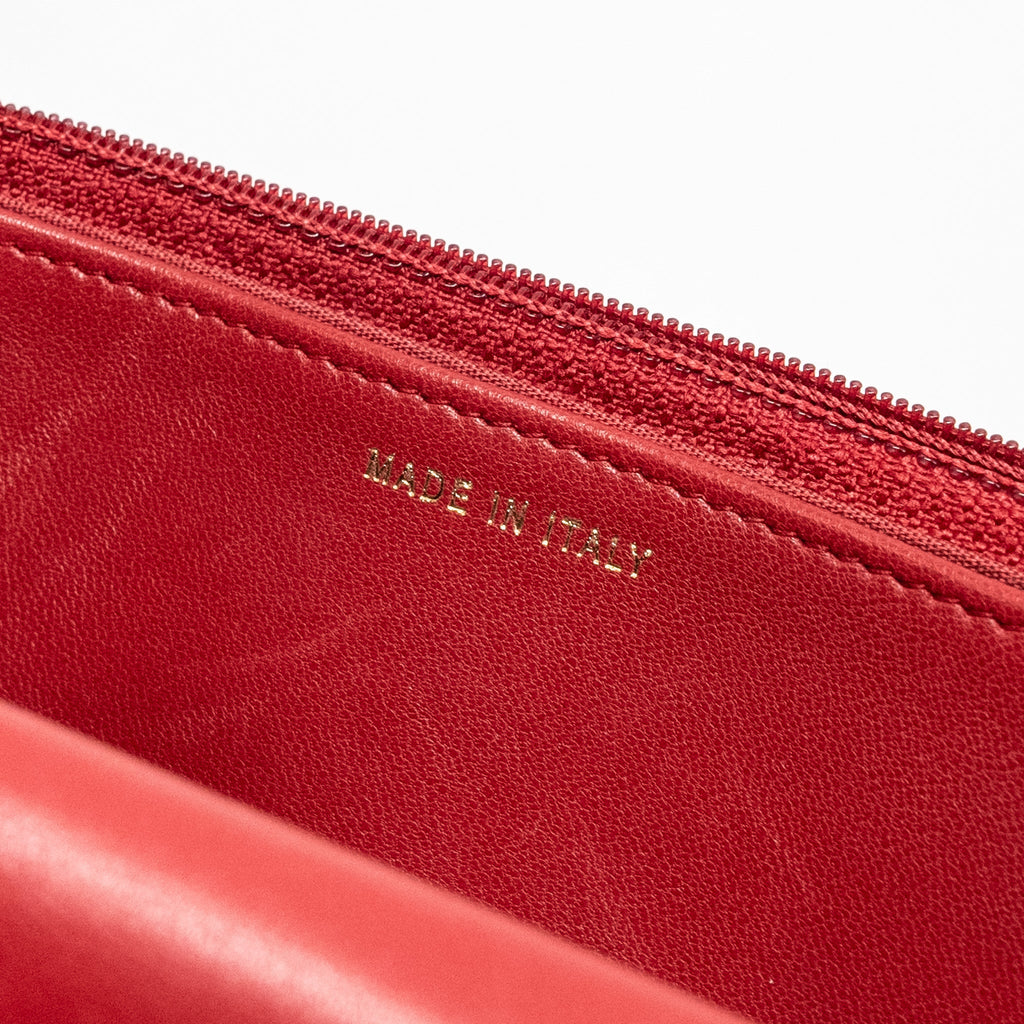 Chanel Trendy CC Wallet On Chain Lambskin Red L