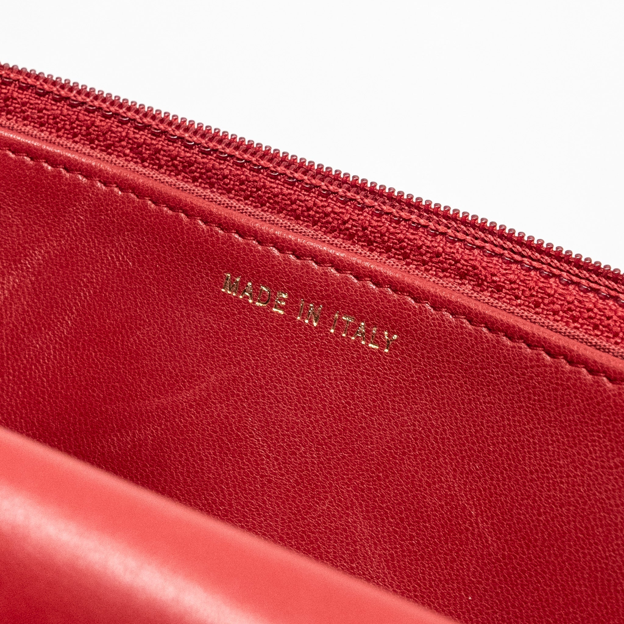 Chanel Trendy CC Wallet On Chain Lambskin Red L