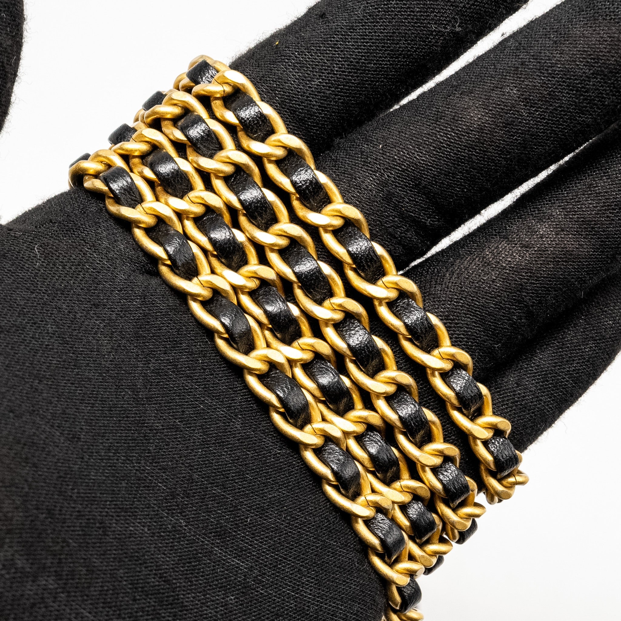 Chanel Letter Logo Top Handle Wallet On Chain Lambskin Black  (Microchip)