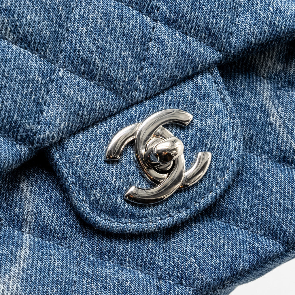 Chanel Mini Square flap bag denim blue