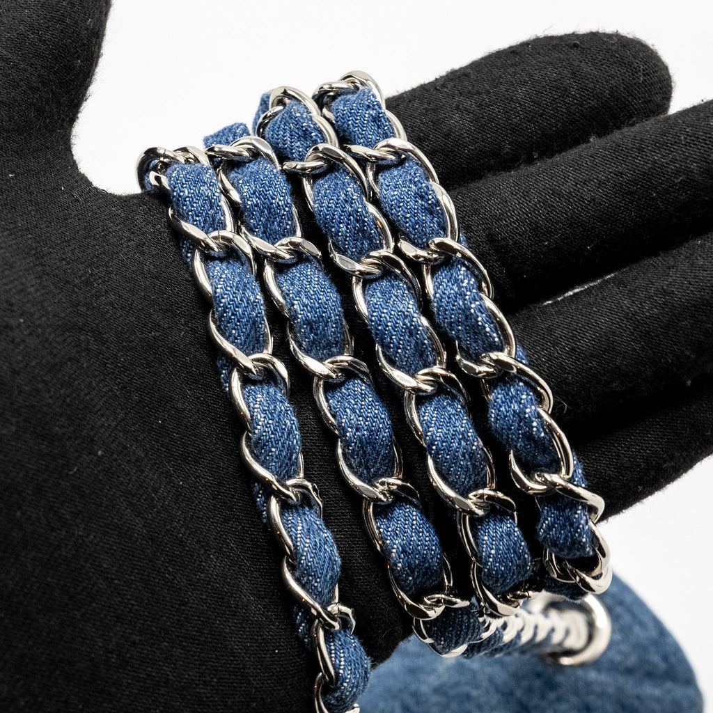 Chanel Mini Square flap bag denim blue
