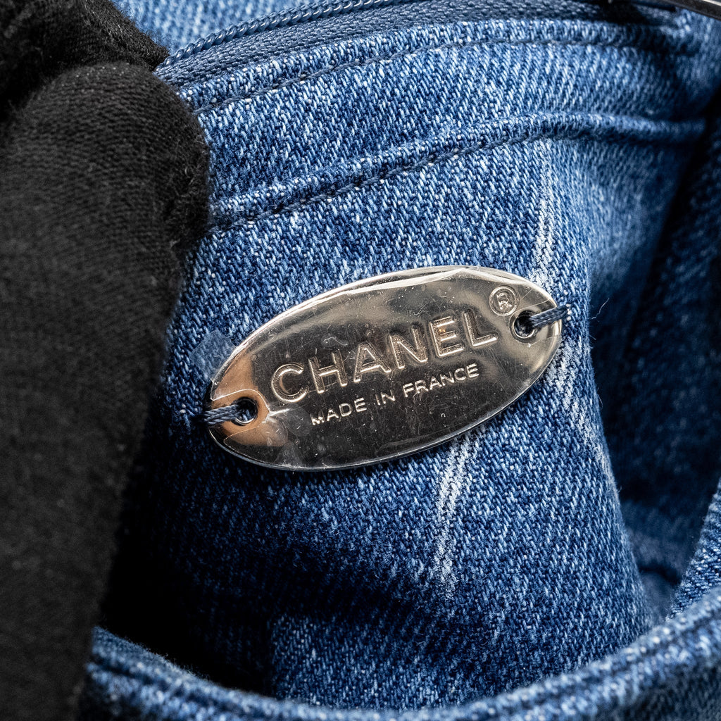 Chanel Mini Square flap bag denim blue