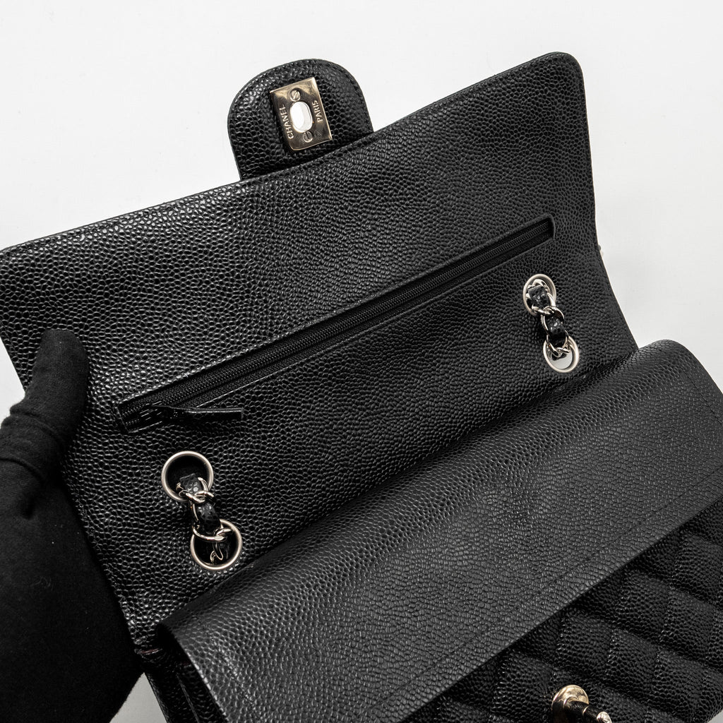 Chanel Medium Classic Double FLAP Bag Caviar Black