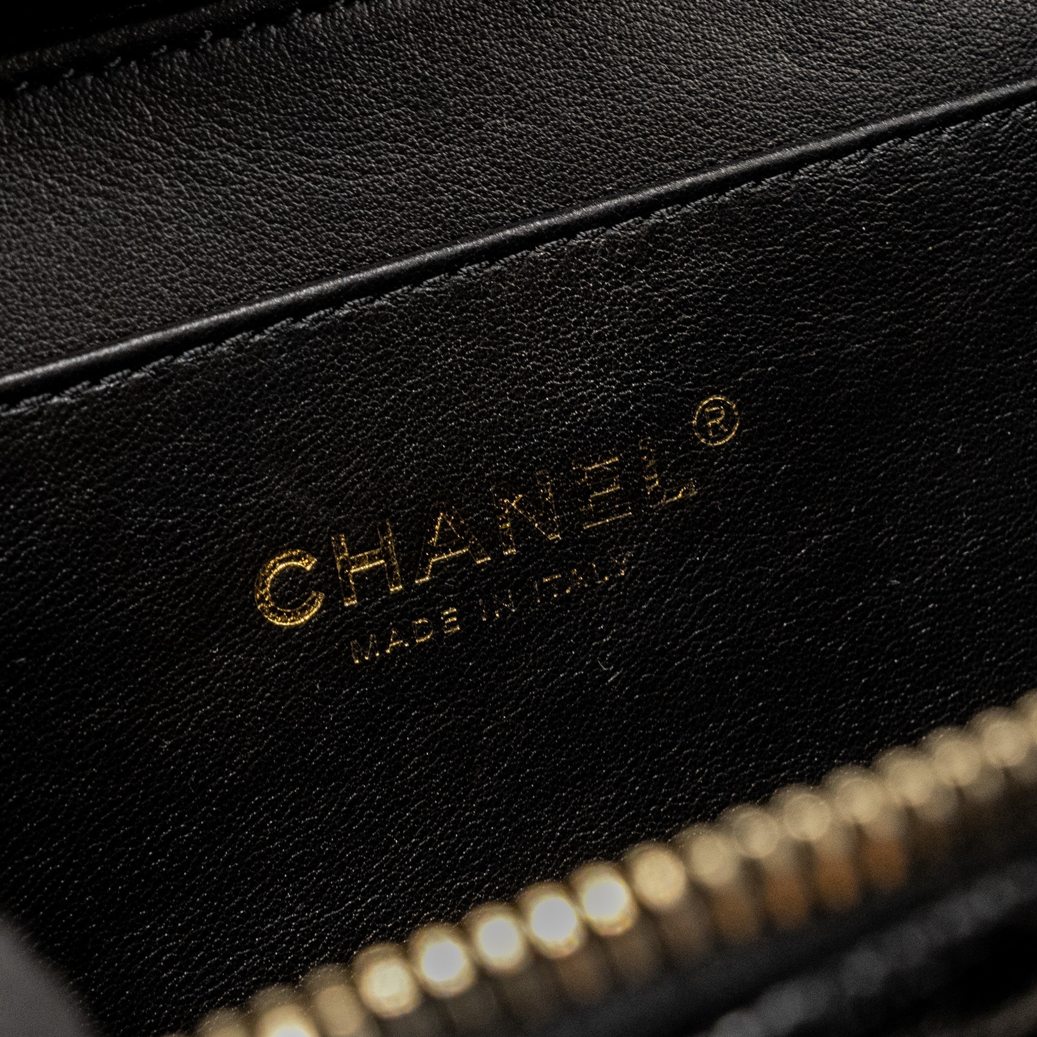 CHANEL 22s Letter Top Handle Small Vanity Case Caviar Black Brushed  (Microchip)
