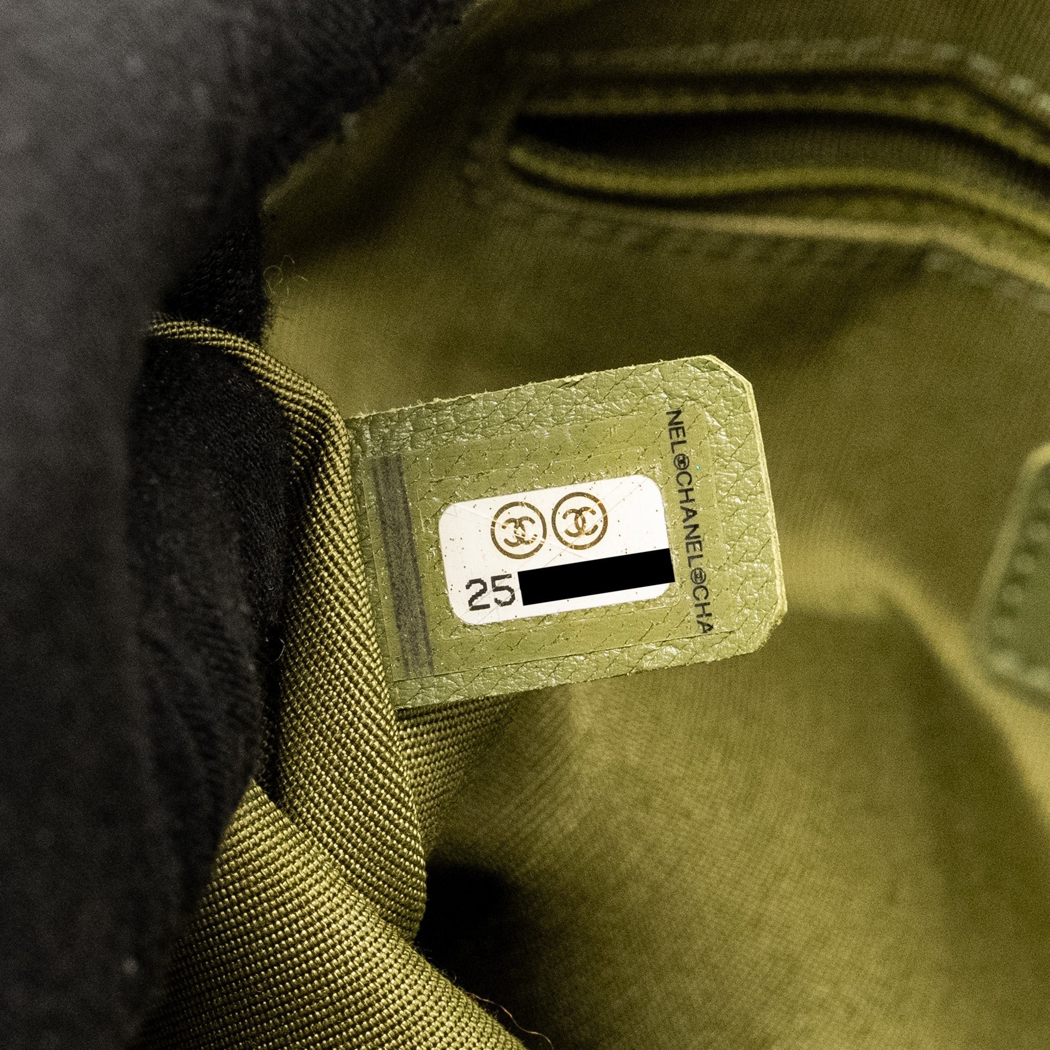 Chanel Drawstring Bucket Bag Grained Calfskin Olive Green
