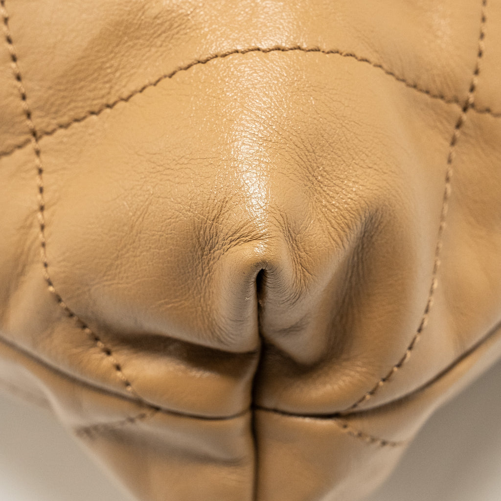 Chanel 22K Small 22 Bag Calfskin Dark Beige  (Microchip)