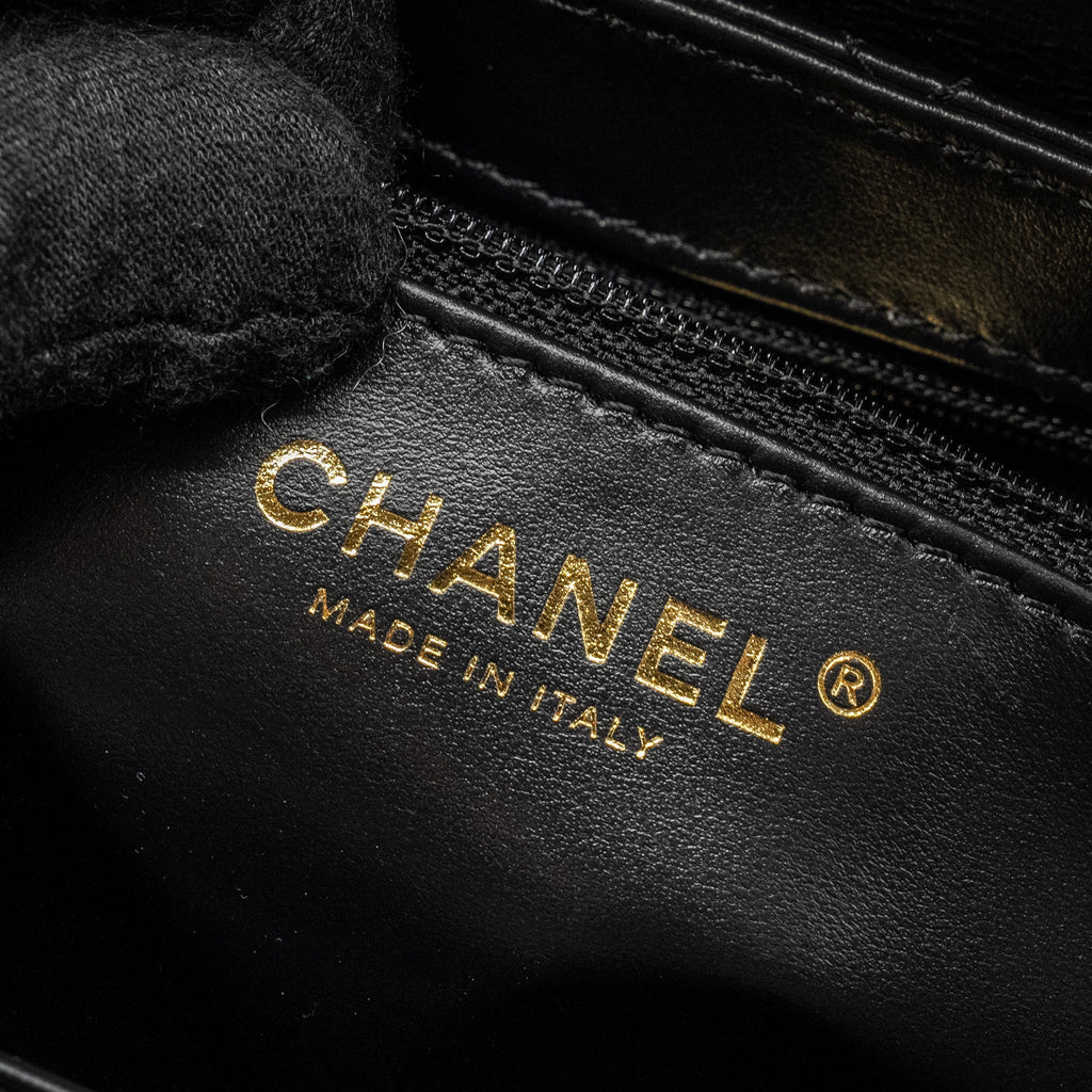Chanel Mini Kelly Shopping Tote Bag Calfskin Black  (Microchip)