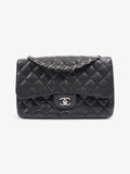Chanel Classic Double Flap Black Caviar Leather Jumbo