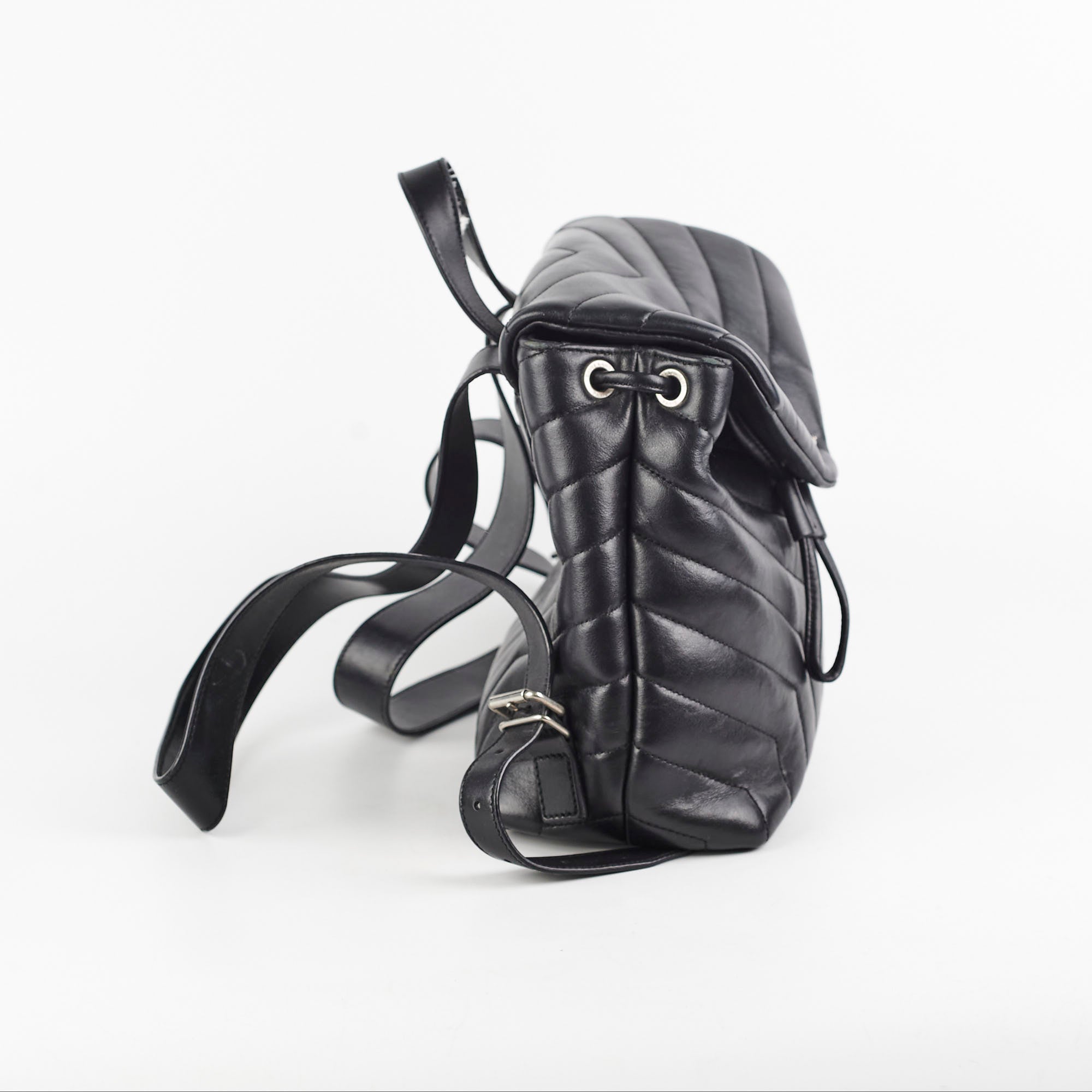 Saint Laurent Lou Small Black Backpack