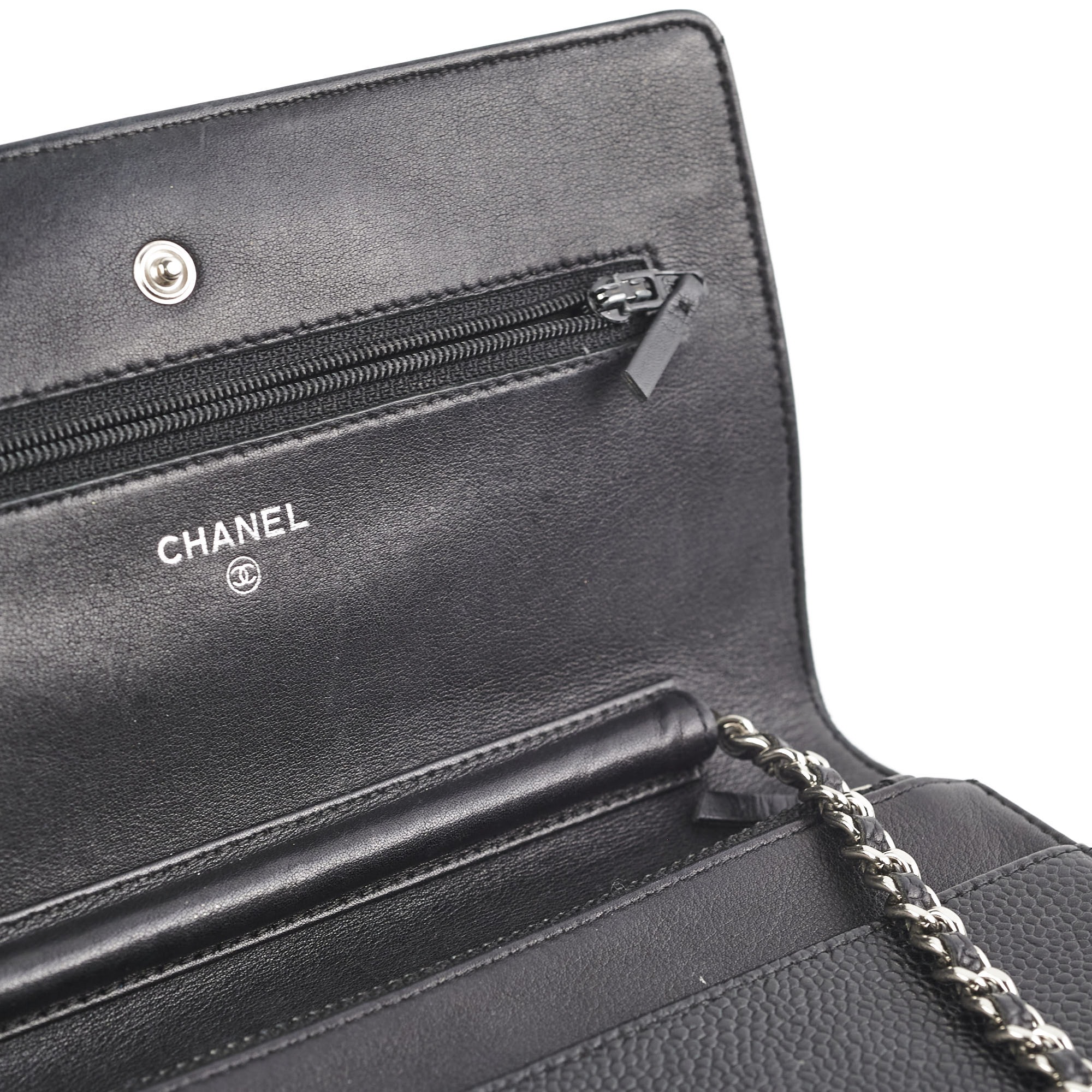 Chanel Caviar Black Wallet On Chain WOC