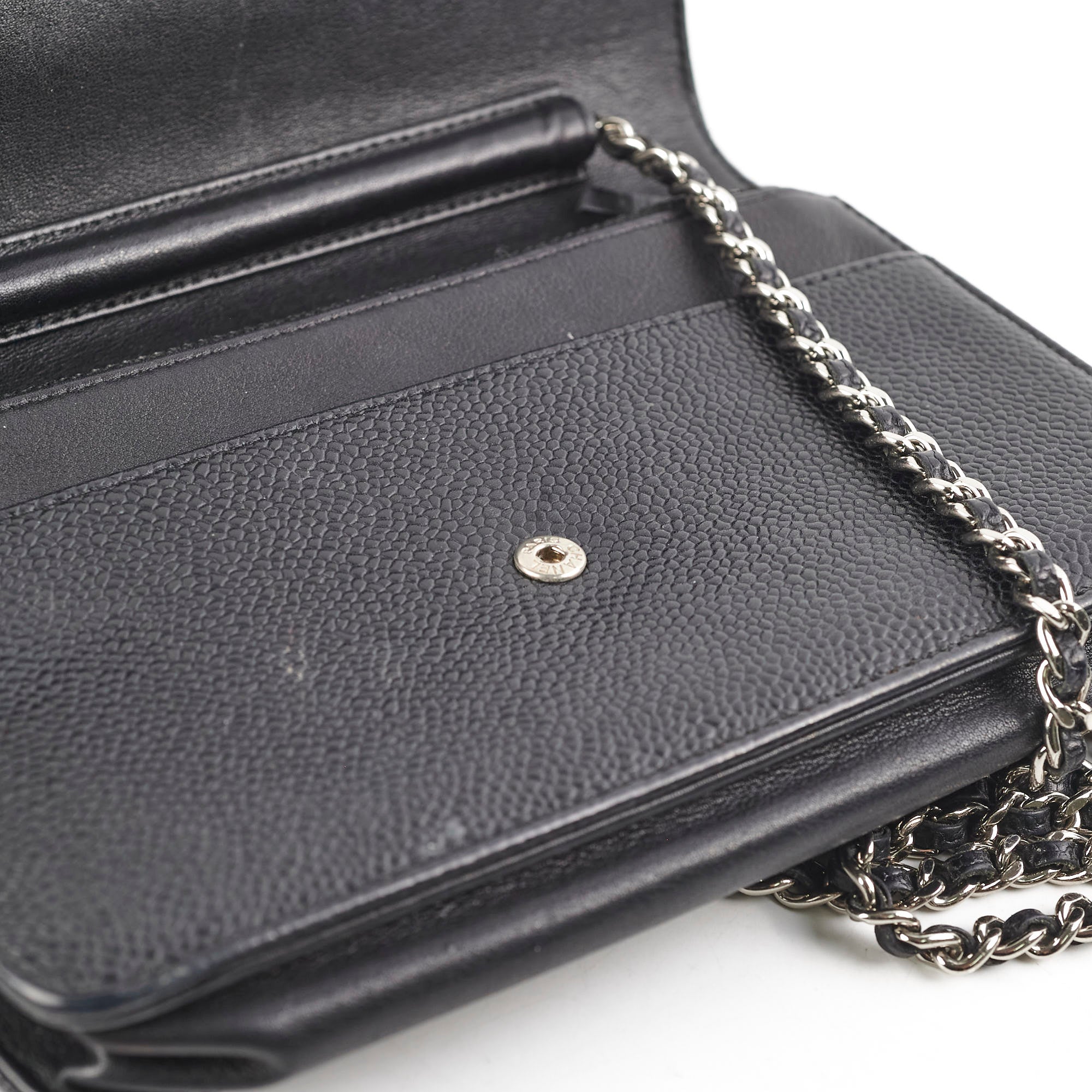 Chanel Caviar Black Wallet On Chain WOC