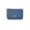 Chanel Trendy Wallet On Chain WOC Blue