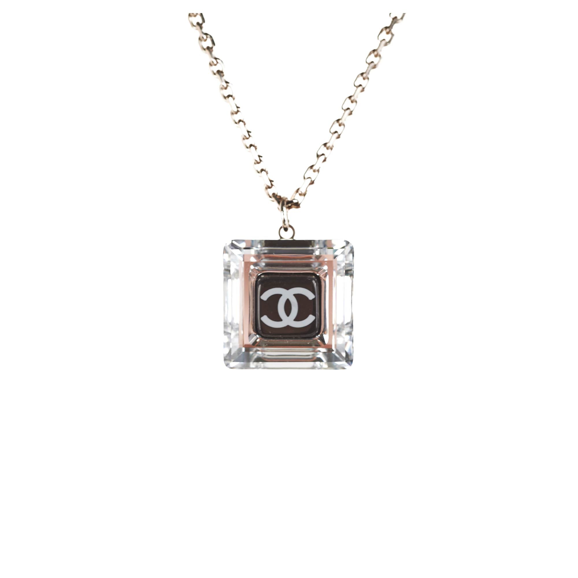 Chanel Logo Square Necklace Costume Jewellery