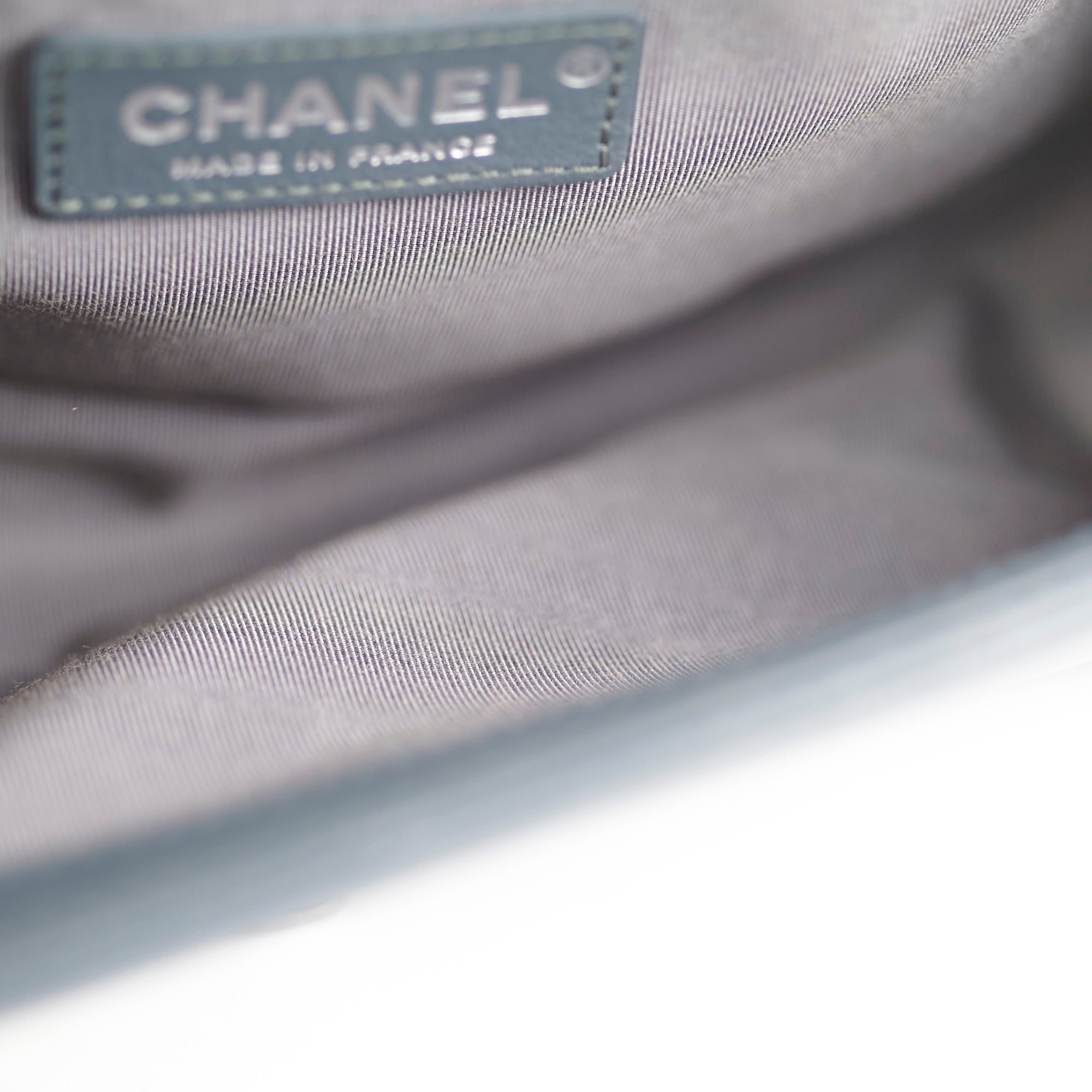Chanel Old Medium Chevron Boy Grey