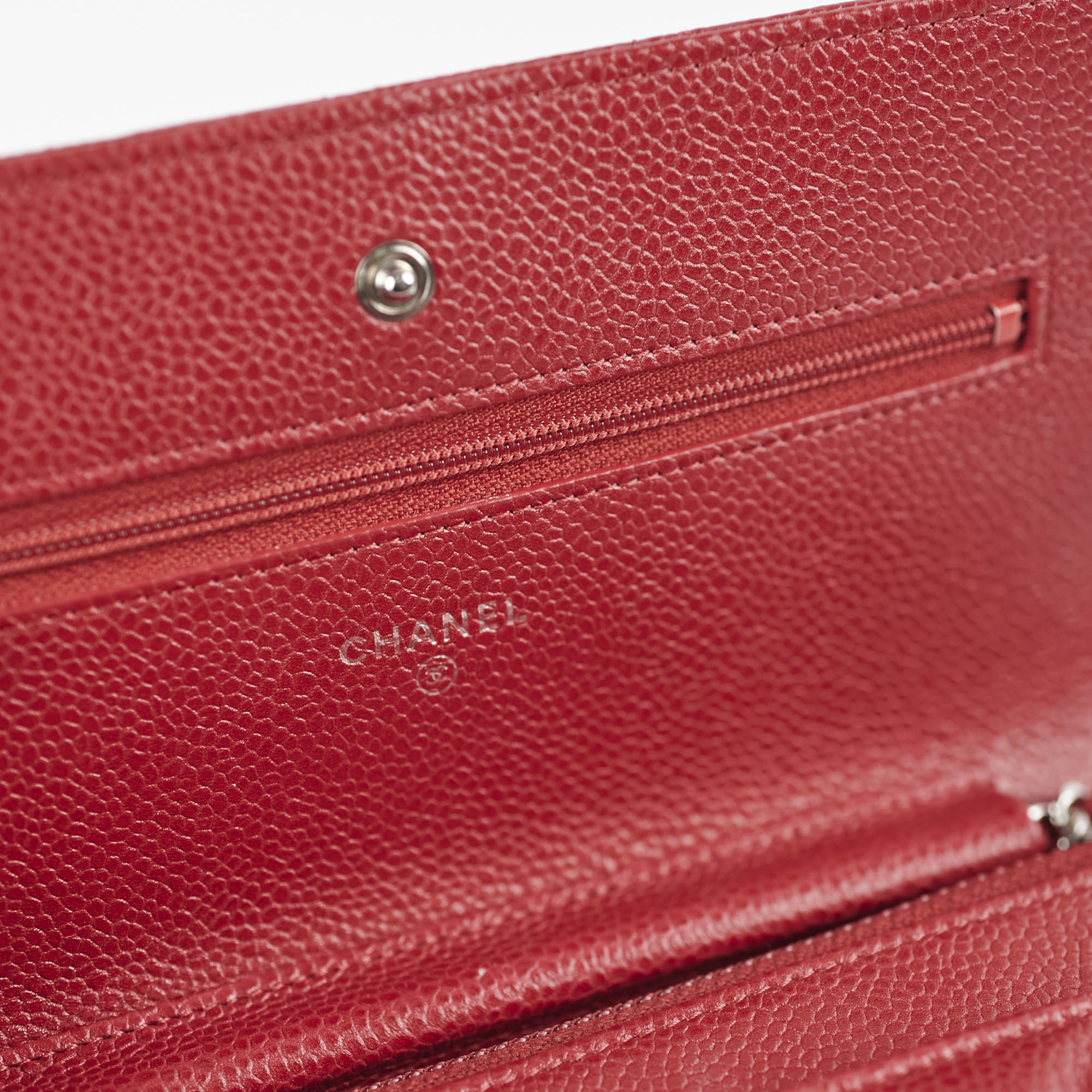 Chanel WOC Wallet On Chain Red Caviar 21 series